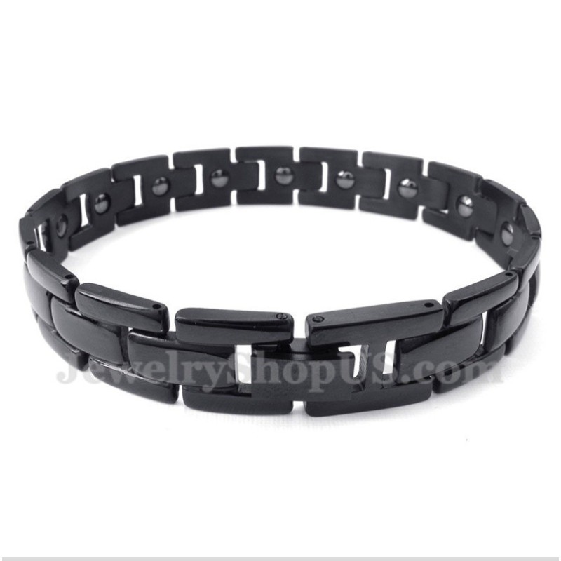 Schwarzes Titan-Magnetarmband Für Herren Schwarzes Titan-Magnetarmband Für Herren