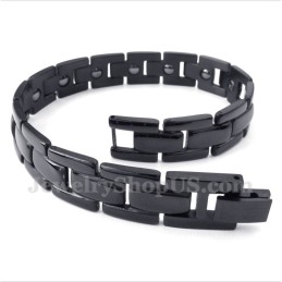 Schwarzes Titan-Magnetarmband Für Herren