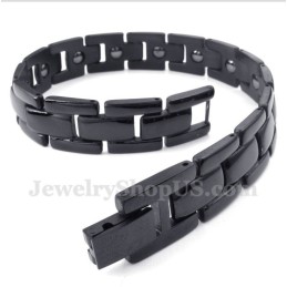 Schwarzes Titan-Magnetarmband Für Herren