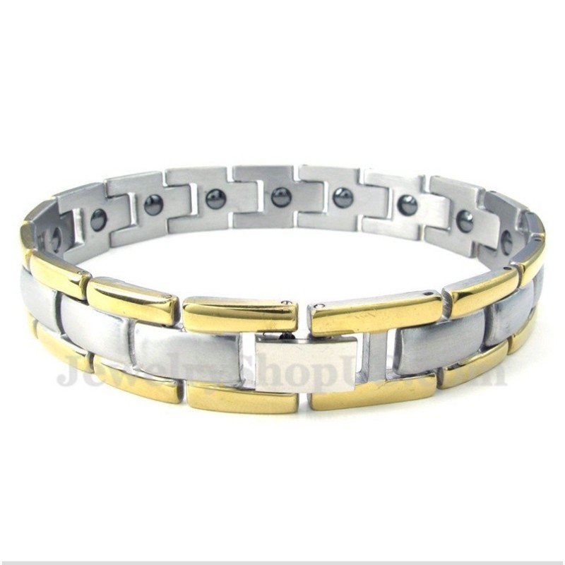 Herren Titan Magnet Gold Armband Herren Titan Magnet Gold Armband