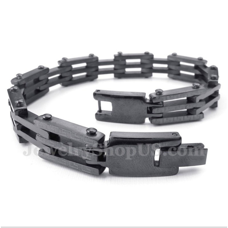 Herrenarmband Aus Titan Mit Griechischem Mäandermuster Herrenarmband Aus Titan Mit Griechischem Mäandermuster