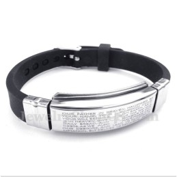 Herrenarmband Aus Titankautschuk Mit Bibelvers