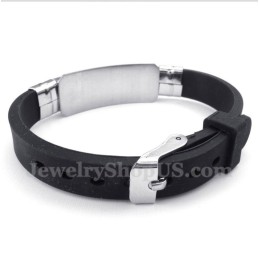 Herrenarmband Aus Titankautschuk Mit Bibelvers