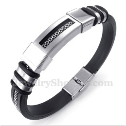 Herrenarmband Aus Titan Und Kautschuk