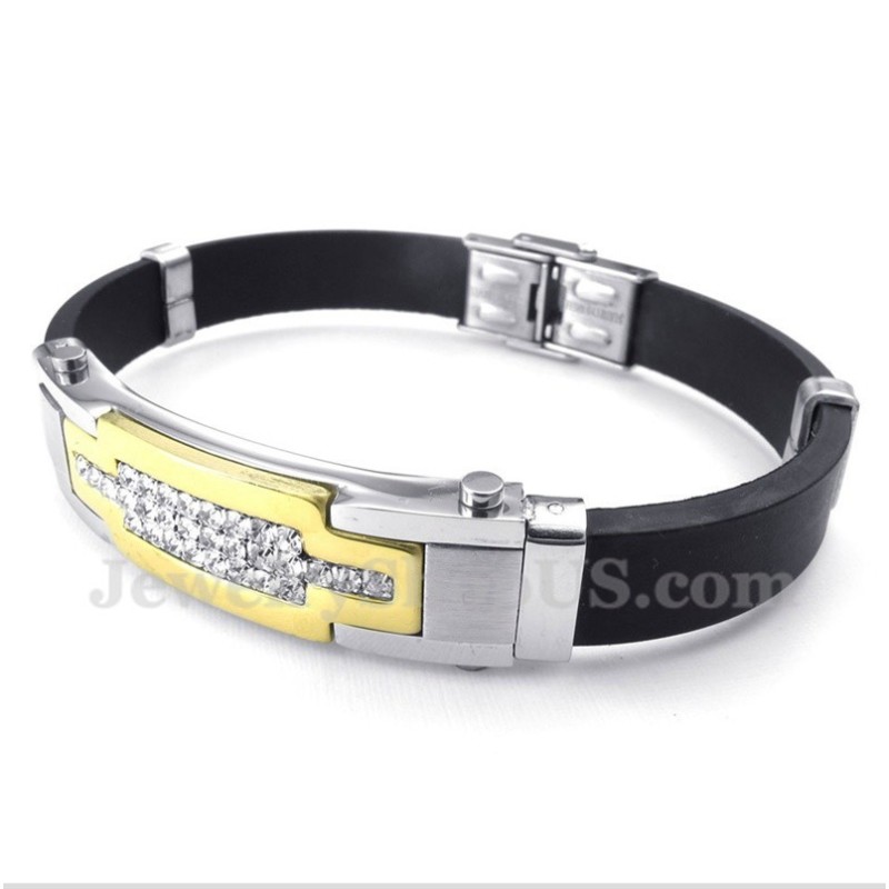 Herrenarmband Aus Titan Mit Diamanten Herrenarmband Aus Titan Mit Diamanten