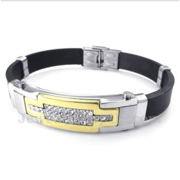Herrenarmband Aus Titan Mit Diamanten