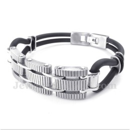 Herrenarmband Aus Titan Und Kautschuk