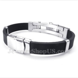 Herrenarmband Aus Titan Und Kautschuk