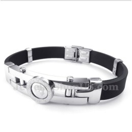 Herrenarmband Aus Titan Und Kautschuk