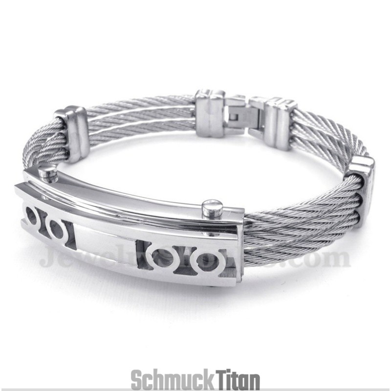 Herren-Titan-Kabelarmband