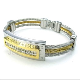 Herren-Kabelarmband Aus Titan Mit Griechischem Mäandermuster