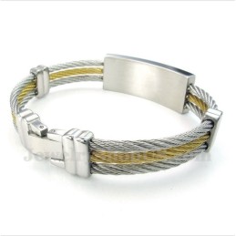 Herren-Kabelarmband Aus Titan Mit Griechischem Mäandermuster