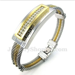 Herren-Kabelarmband Aus Titan Mit Griechischem Mäandermuster