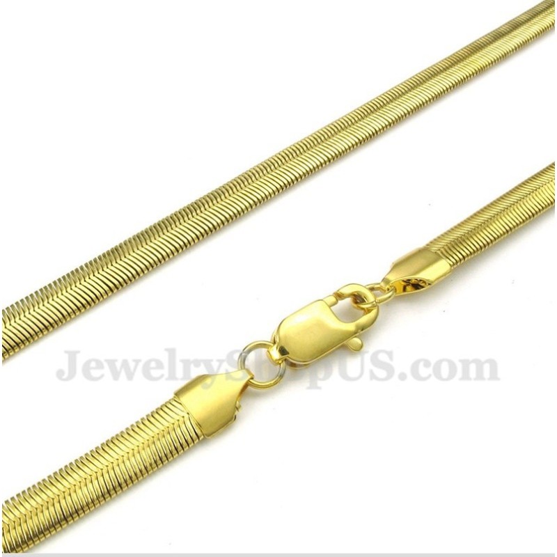 20 Zoll Titan-Gold-Schlangenhalskette Für Herren 20 Zoll Titan-Gold-Schlangenhalskette Für Herren