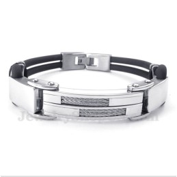 Herren-Lederarmband Aus Titankabel