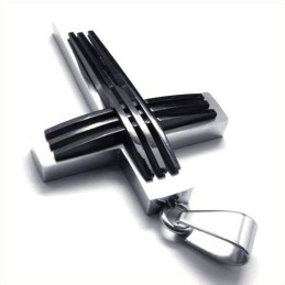 Neuer Weave Cross Titan-Anhänger (Schwarz)