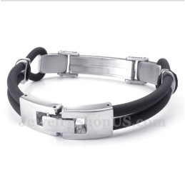 Herren-Lederarmband Aus Titankabel