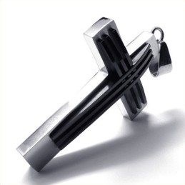 Neuer Weave Cross Titan-Anhänger (Schwarz)