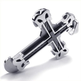 Modischer Sport-Kreuz-Anhänger Aus Titan (Schwarz)