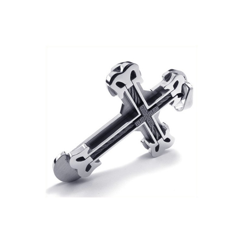 Modischer Sport-Kreuz-Anhänger Aus Titan (Schwarz) Modischer Sport-Kreuz-Anhänger Aus Titan (Schwarz)