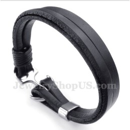 Herren-Lederarmband Mit Anker