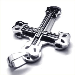Modischer Sport-Kreuz-Anhänger Aus Titan (Schwarz)