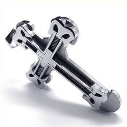 Modischer Sport-Kreuz-Anhänger Aus Titan (Silber)