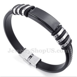 Herrenarmband Aus Titan Und Kautschuk