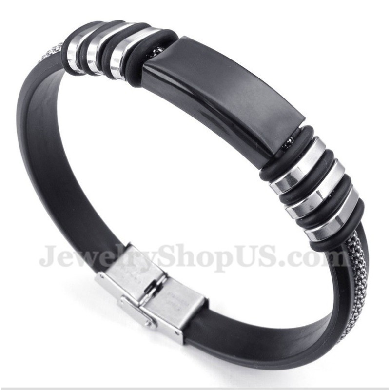 Herrenarmband Aus Titan Und Kautschuk Herrenarmband Aus Titan Und Kautschuk
