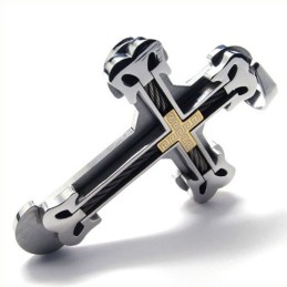 Modischer Sport-Kreuz-Anhänger Aus Titan (Golden)