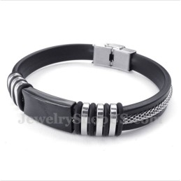 Herrenarmband Aus Titan Und Kautschuk