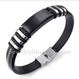 Herrenarmband Aus Titan Und Kautschuk