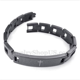 Herrenarmband Aus Titan Mit Kreuz Und Bibelvers
