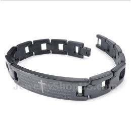 Herrenarmband Aus Titan Mit Kreuz Und Bibelvers
