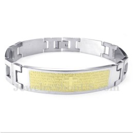 Herrenarmband Aus Titan Mit Kreuz Und Bibelvers