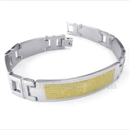 Herrenarmband Aus Titan Mit Kreuz Und Bibelvers