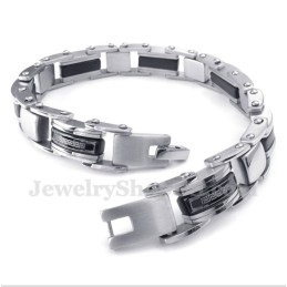 Herrenarmband Aus Titan Mit Griechischem Mäandermuster In Schwarz