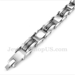 Herrenarmband Aus Titan Mit Griechischem Mäandermuster In Schwarz