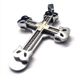 Modischer Sport-Kreuz-Anhänger Aus Titan (Golden)