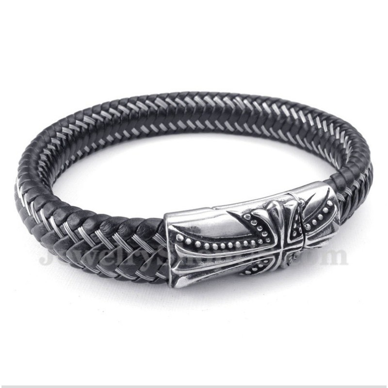 Herrenarmband Mit Kreuz Aus Titanguss Herrenarmband Mit Kreuz Aus Titanguss