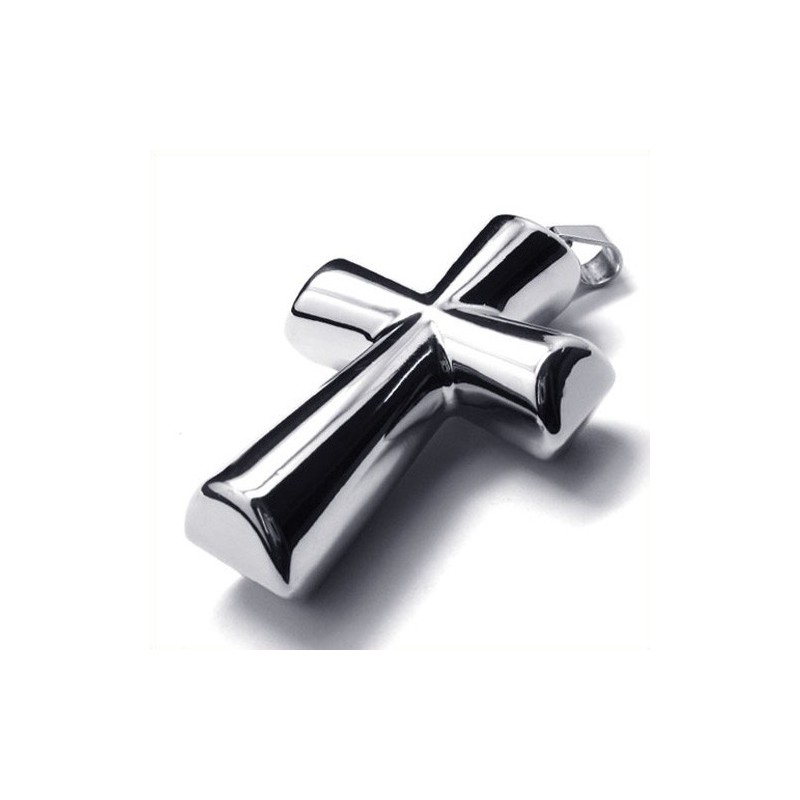 Modischer Säulenkreuz-Anhänger Aus Titan (Silber) Modischer Säulenkreuz-Anhänger Aus Titan (Silber)