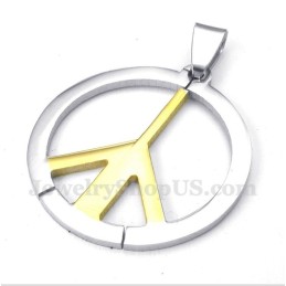 Herren Titan Peace Zeichen Anhänger Mit Kostenloser Kette