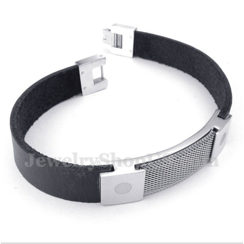 Herren Titan Armor Mesh Lederarmband Herren Titan Armor Mesh Lederarmband
