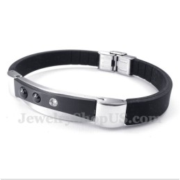 Herrenarmband Aus Titan Und Kautschuk