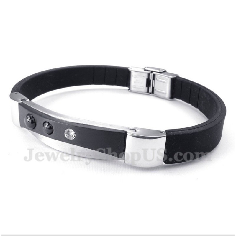 Herrenarmband Aus Titan Und Kautschuk Herrenarmband Aus Titan Und Kautschuk