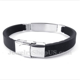 Herrenarmband Aus Titan Und Kautschuk