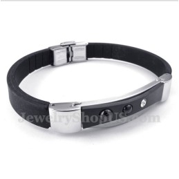 Herrenarmband Aus Titan Und Kautschuk