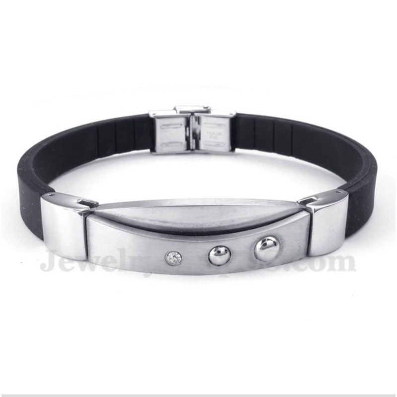 Herren-Titan-Diamant-Kautschukarmband Herren-Titan-Diamant-Kautschukarmband