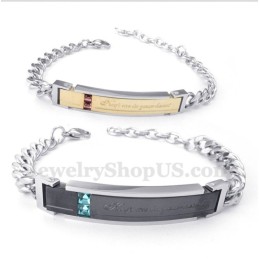 Herren Titan Diamant Paar Armband Für Sie