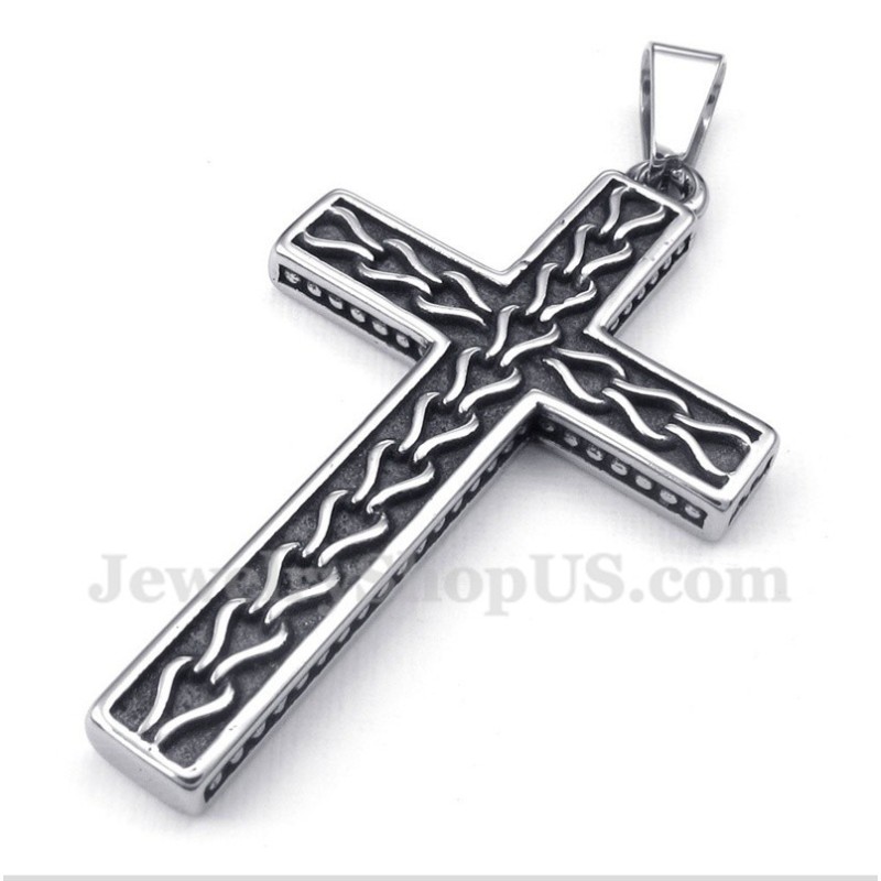 Herren Titan Gegossene Kette Kreuz Anhänger Mit Freier Kette Herren Titan Gegossene Kette Kreuz Anhänger Mit Freier Kette